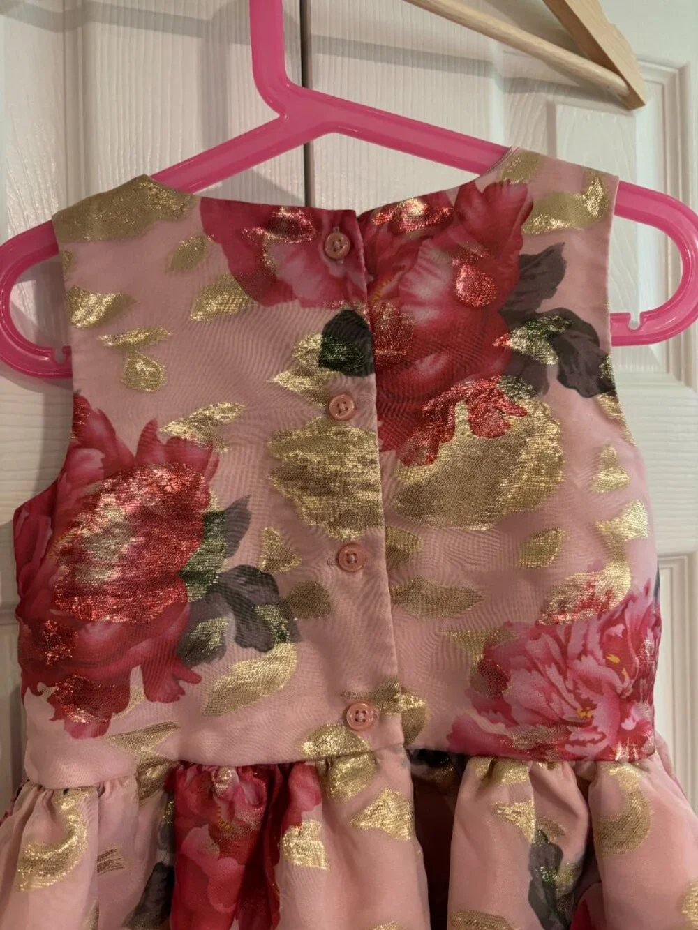Gymboree Formal Dress Sugar Plum Fairy Pink Gold Floral Girl's 6